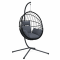 ALLIRA Hanging Egg Chair with Stand - Anthracite