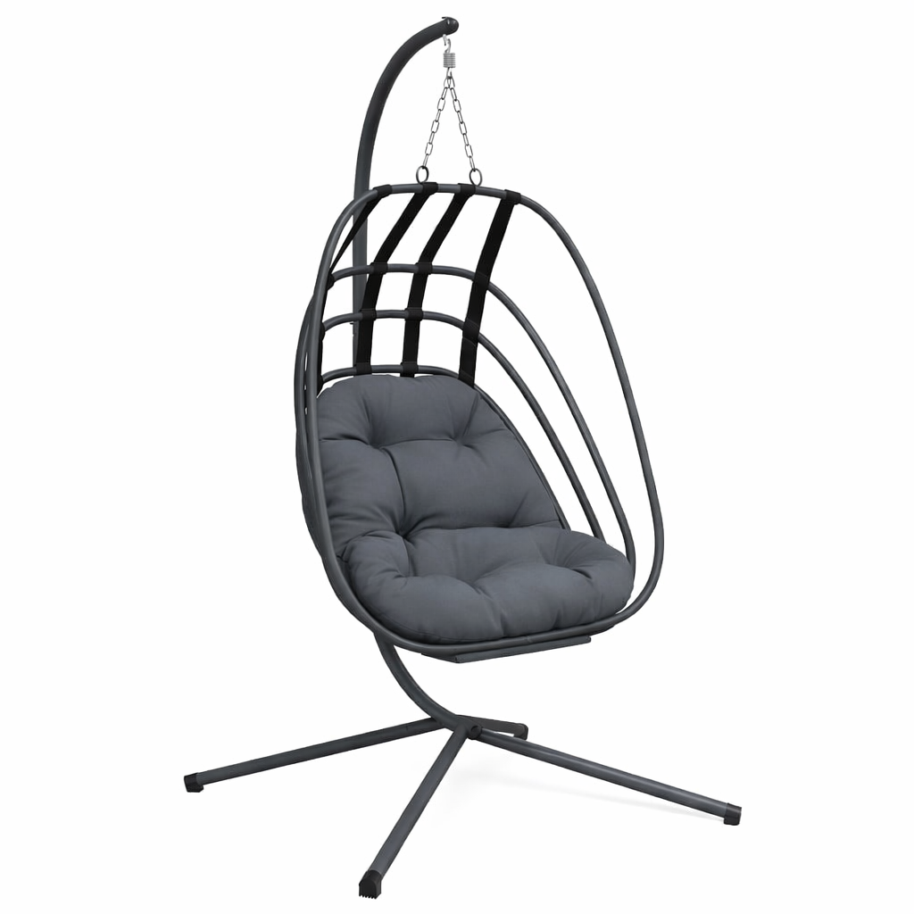 ELORA Hanging Egg Chair with Stand - Anthracite