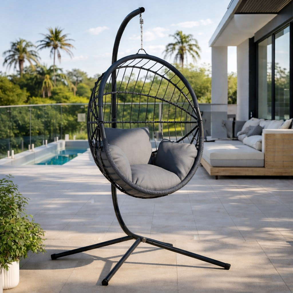 Hanging Egg Chair Stand (Without Basket) - Anthracite