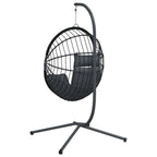 ALLIRA Hanging Egg Chair with Stand - Anthracite