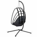 ELORA Hanging Egg Chair with Stand - Anthracite