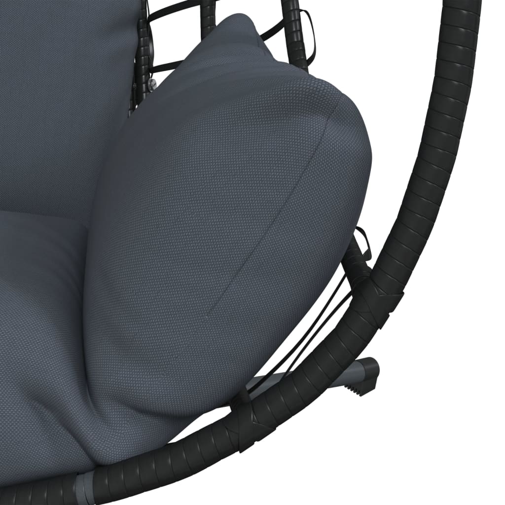 ALORA Hanging Egg Chair with Stand - Anthracite