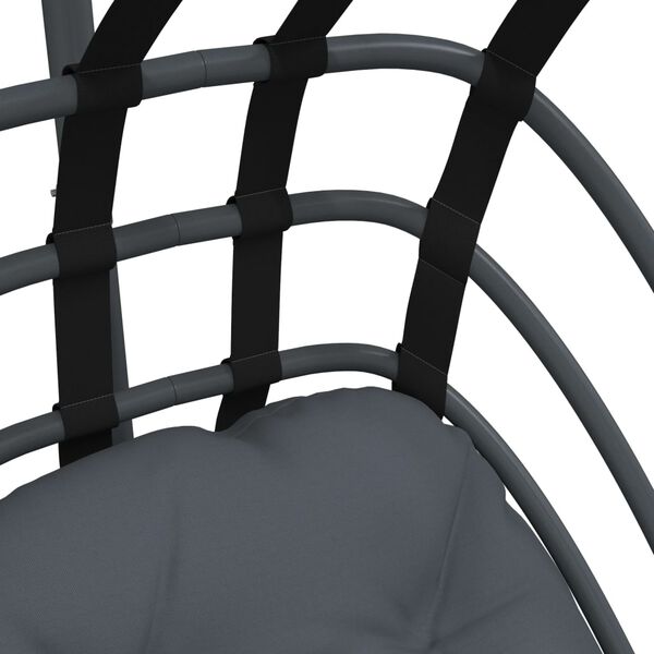 ELORA Hanging Egg Chair with Stand - Anthracite