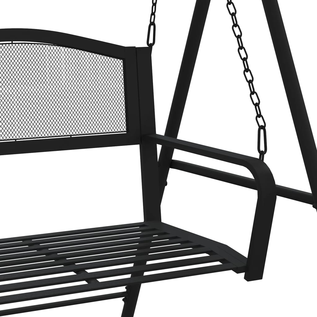 NALORA Swing Bench (124cm) - Black Steel