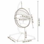 ALLIRA Hanging Egg Chair with Stand - Anthracite