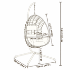 ALORA Hanging Egg Chair with Stand - Anthracite