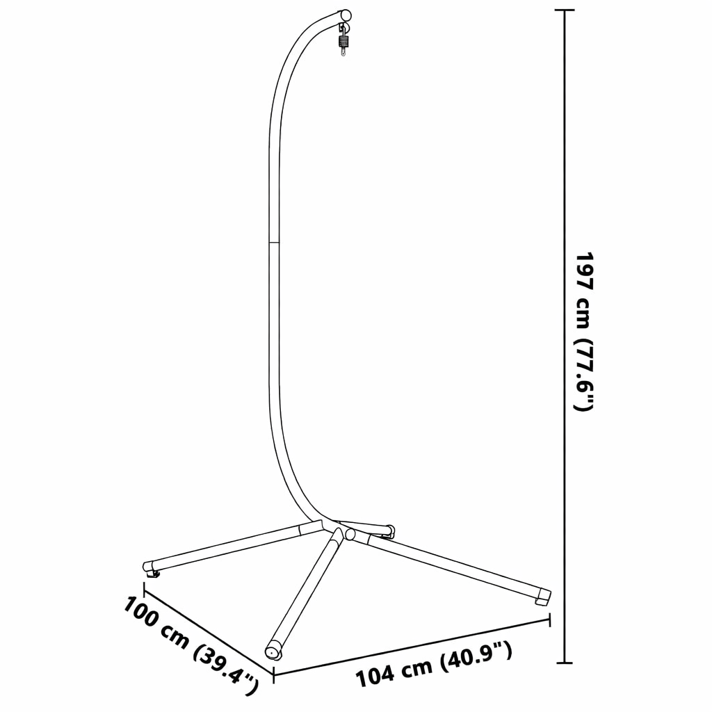 Hanging Egg Chair Stand (Without Basket) - Anthracite
